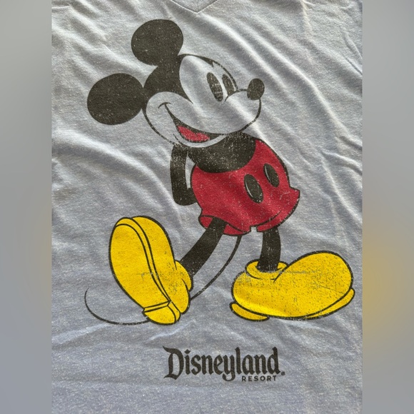 Disneyland Heather Blue T-Shirt with Mickey Mouse Vintage.  Size: L *New ✨ - Picture 2 of 3